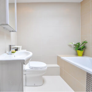 Immagine di un bagno moderno e minimale rifatto con la ristrutturazione chiavi in mano.